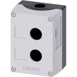 Siemens 3SU1802-0AA00-0AB1 Boîtier vide 2 emplacements (L x l x H) 114 x 85 x 64 mm sans inscription gris 1 pc(s)