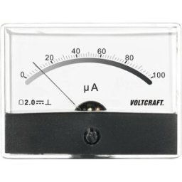 VOLTCRAFT AM-86X65/100µA AM-86X65/100µA Appareil de mesure à encastrer AM-86X65/100µA/DC 100 µA Bobine