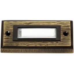 Heidemann 70301 Plaque de sonnette avec porte-nom simple bronze 24 V/1 A