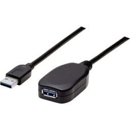 Manhattan Câble USB USB 3.2 Gen1 (USB 3.0) USB-A mâle, USB-A femelle 5.00 m noir 150712