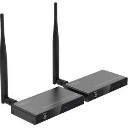 Digitus DS-55346 Prolongateur HDMI 100 m 5 GHz 1920 x 1080 Pixel afficheur LED intégré, avec fonction loop, Transmission sans fil sécurisée