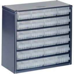 raaco 624-01 Réservoir pour petites pièces (l x H x P) 306 x 283 x 150 mm Nombre de compartiments: 24 Contenu 1 pc(s)