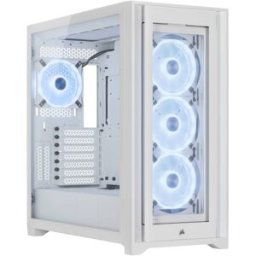 Tour midi Corsair 5000X RGB QL Edition Boîtier PC blanc
