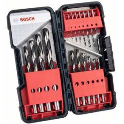 Bosch Accessories 2608577350 HSS Jeu de forets pour le métal 18 pièces DIN 338 tige cylindrique 1 set