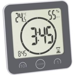TFA Dostmann Bad- /Küchenuhr mit Timer Minuteur gris numérique