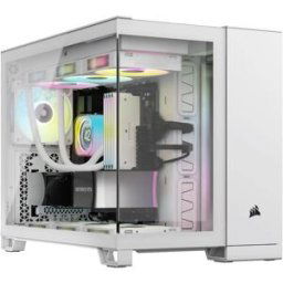 Tour midi Corsair 2500X Boîtier PC blanc fenêtre latérale