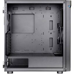Tour midi Thermaltake CA-1X4-00M1WN-00 Boîtier PC noir compatible LCS, fenêtre latérale, convient pour un refroidissement à eau AIO, convient pour un