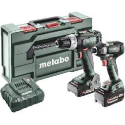 Perceuse-visseuse sans fil, Clé à chocs sans fil Metabo BSL+SSD200LTBL 685194000 18 V 4 Ah Li-Ion + batterie, + chargeur