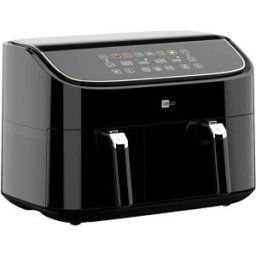 aeco aeco DUO Friteuse à air chaud 9 l 2850 W fonction minuteur, revêtement anti-adhésif noir
