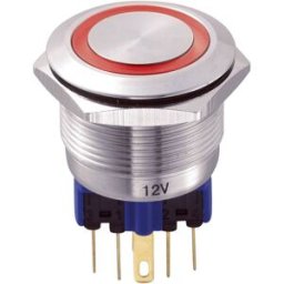 Bouton-poussoir antivandalisme TRU COMPONENTS GQ22-11E/R/12V 701776 250 V/AC 5 A 1 x On/(On) IP65 à rappel 1 pc(s)