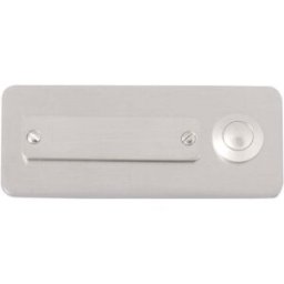 Heidemann 70121 Plaque de sonnette avec porte-nom simple acier inoxydable 24 V/1 A