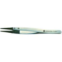 Bernstein Tools for Electronics 5-431 Pince brucelle de précision plate, ronde 125 mm