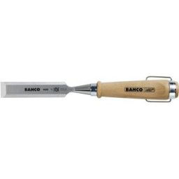 Ciseau à bois, manche en bois, anneau en acier nickelé, 4 x 140 mm Bahco 425-4