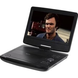 Denver MT-1097 Lecteur DVD portable 25.4 cm 10 pouces CEE: C (A - G) fonctionnement sur batterie, avec câble de connexion Auto 12 V noir