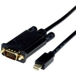 Câble adaptateur Roline Mini-Display / VGA Fiche mâle Mini DisplayPort, Fiche mâle VGA 15 pôles 5.00 m noir 11.04.5979 Câble DisplayPort