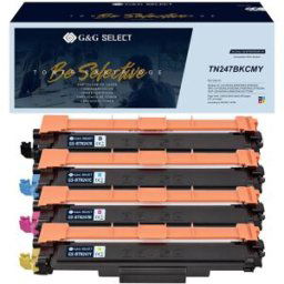 G&G; Toner remplace Brother TN-247CMYK compatible pack bundle noir, cyan, magenta, jaune TN-247BK/TN-247C/TN-247M/TN-247Y GS-B247-4P