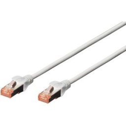 Digitus DK-1644-250 RJ45 Câble réseau, câble patch CAT 6 S/FTP 25.00 m gris sans halogène, torsadé par paire, avec cliquet dencastrement, ignifuge 1 pc(s)