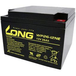 Long WP26-12NE WP26-12NE Batterie au plomb 12 V 26 Ah plomb (AGM) (l x H x P) 166 x 125 x 175 mm raccord à vis M6 résistant aux cycles de charge, auto-décharge