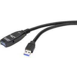 Renkforce Câble USB USB 3.2 Gen1 (USB 3.0) USB-A mâle, USB-A femelle 5.00 m noir RF-4598344