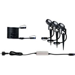 Paulmann P+S Spot Set Sting 2200K 94729 Système déclairage Plug&Shine; kit de démarrage pour projecteur de jardin à LED LED 18.9 W or anthracite