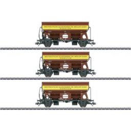 Märklin 46335 SET de 3 wagons de toit pivotants Tdgs 930 trains à quartz ouest-allemands de la DB