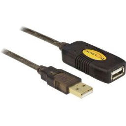 Delock Câble USB USB 2.0 USB-A mâle, USB-A femelle 30.00 m noir contacts dorés, certifié UL 83453