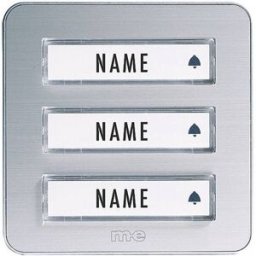 Plaque de sonnette x3 m-e modern-electronics KTA-3 A/S argent 12 V/1 A