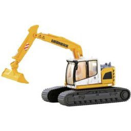 Minis by Lemke LC4267 N Modèle réduit de véhicule de construction Liebherr Chaîne de pelles hydrauliques compactes avec pelle à talus