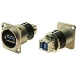 XLRFT USB 3.0 A-B femelle nickel mis à la terre Adaptateur/prolongateur encastrable CP30106 Cliff Contenu: 1 pc(s)