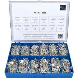 Vogt Verbindungstechnik 4030 Assortiment de cosses à oeillet 0.50 mm² 6 mm² argent 1440 pc(s)
