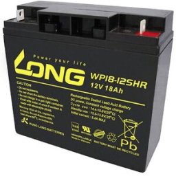 Long WP18-12SHR WP18-12SHR Batterie au plomb 12 V 18 Ah plomb (AGM) (l x H x P) 181 x 167 x 76 mm raccord à vis M5 certification VdS, auto-décharge réduite,