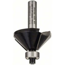 Fraise à rainurer en V/chanfreiner, 8 mm, B 11 mm, L 15 mm, G 56 mm, 45° Bosch 2608628352