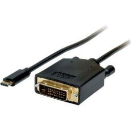 Câble adaptateur Value USB-C® / DVI USB-C® mâle, Fiche mâle DVI-D 24+1 pôles 2.00 m noir 11.99.5832 Câble dafficheur USB-C®
