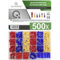 Quadrios 22C424 Assortiment de cosses à sertir 0.5 mm² 2.5 mm² rouge, bleu, jaune 1 set