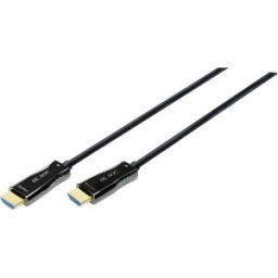Câble de raccordement Digitus HDMI / fibre optique Fiche mâle HDMI-A, Fiche mâle HDMI-A 10.00 m noir AK-330125-100-S 4K UHD Câble HDMI