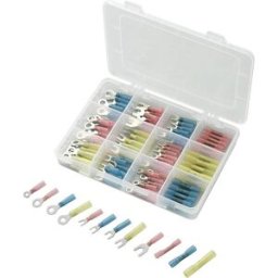 TRU COMPONENTS 549944 Assortiment de cosses à sertir 0.50 mm² 6 mm² rouge, bleu, jaune 104 pc(s)