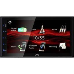 JVC KWM180DBT Ampli-tuner multimédia 2 DIN kit mains libres bluetooth, tuner DAB+, connexion possible à une caméra de recul, port pour commande au volant