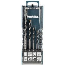 Makita E-14255 carbure de tungstène Jeu de forets polyvalents 5 pièces 4 mm, 5 mm, 6 mm, 8 mm, 10 mm mandrin à serrage rapide 1 set