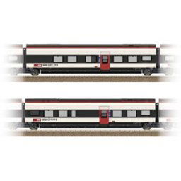 TRIX H0 23281 H0 SET supplémentaire 1 pour Giruno de la SBB B(B11) 2.classe et C(B10) 2.classe
