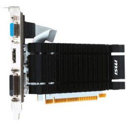 MSI Gaming Carte graphique Nvidia GeForce GT710 2 GB RAM GDDR3 PCIe x8 HDMI™, DVI, VGA profil bas, refroidissement passif