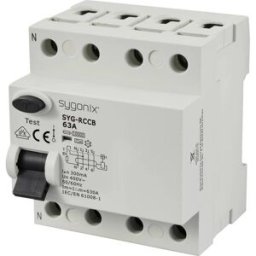 Sygonix SY-6438024 SYG-RCCB 3P+N/A63/10kA/300mA Interrupteur différentiel à courant résiduel A 4 pôles 63 A 0.3 A 400 V/AC