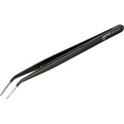 Knipex 92 34 37 Pince brucelle de précision pointue, courbée à 45° 155 mm