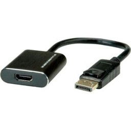 Câble adaptateur Roline DisplayPort / HDMI Fiche mâle DisplayPort, Prise femelle HDMI-A 0.15 m noir 12.03.3164 Câble DisplayPort