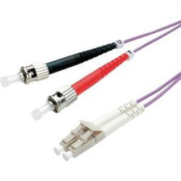 ROLINE Câble FO 50/125µm, LC/ST, OM4, violet, 10 m
