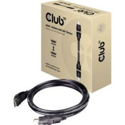 Club 3D Câble de raccordement club3D HDMI Fiche mâle HDMI-A, Fiche mâle HDMI-A 2.00 m noir CAC-1360 4K UHD, ignifuge Câble HDMI