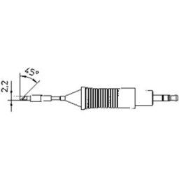 Weller RT7 Panne de fer à souder couteau lame 45° Taille de la panne 2.2 mm Contenu 1 pc(s)
