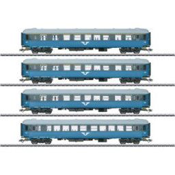 Märklin 43787 Lot de 4 voitures de voyageurs B1 de la SJ H0