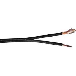Bedea 10460911-100 Câble haut-parleur 2 x 0.75 mm² noir 100 m