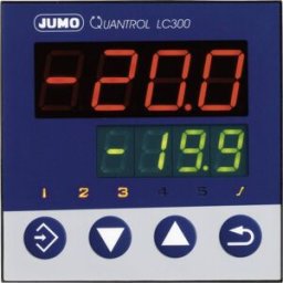 Jumo Quantrol LC300 Régulateur de température L, J, T, K, E, N, S, R, Pt100, Pt1000, KTY Relais 3 A (L x l x H) 80 x 96 x 96 mm