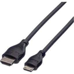 ROLINE Câble HDMI High Speed avec Ethernet, HDMI M - Mini HDMI M, 0,8 m